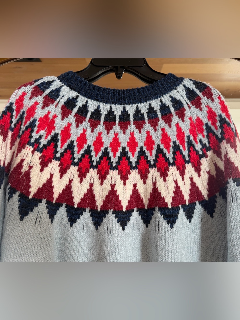 Lucky Brand Fair Isle Knit Button Front Cardigan Sweater Large - Picture 10 of 16